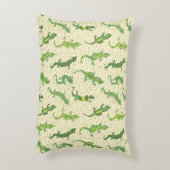 Rock beklimt Geckos op geel - naadloos patroon. Accent Kussen (Achterkant (Verticaal))