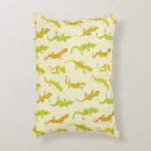 Rock beklimt Geckos op geel - naadloos patroon. Accent Kussen (Voorkant(Verticaal))
