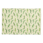 Rock beklimt Geckos op geel - naadloos patroon. Kussensloop (Achterkant)