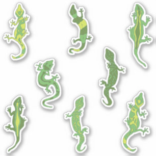 Rock beklimt Geckos. Sticker