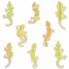 Rock beklimt Geckos. Sticker
