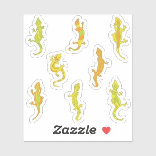 Rock beklimt Geckos. Sticker (Vel)