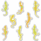 Rock beklimt Geckos. Sticker (Voorkant)