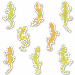 Rock beklimt Geckos. Sticker