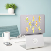 Rock beklimt Geckos. Sticker (Laptop op bureau)