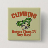 Rock, bergbeklimmen vierkante button 5,1 cm (Voorkant)