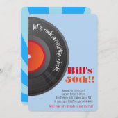 Rock bij de 50th Birthday Party Kaart (Voorkant / Achterkant)