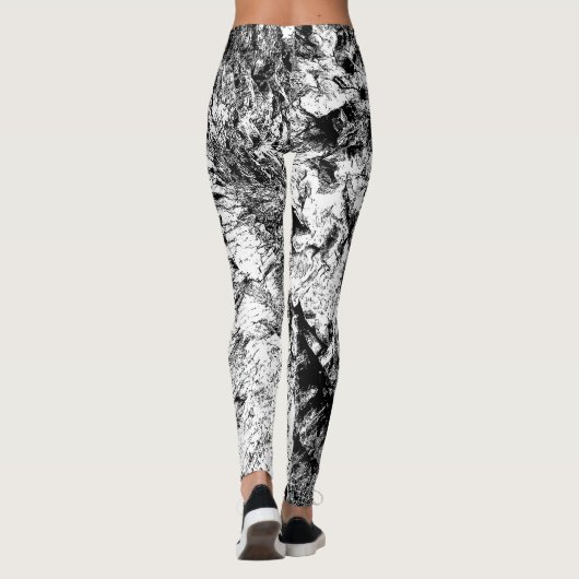 Rock Black en White Leggings (Achterkant)