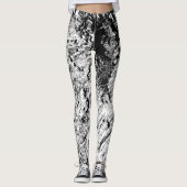 Rock Black en White Leggings (Voorkant)