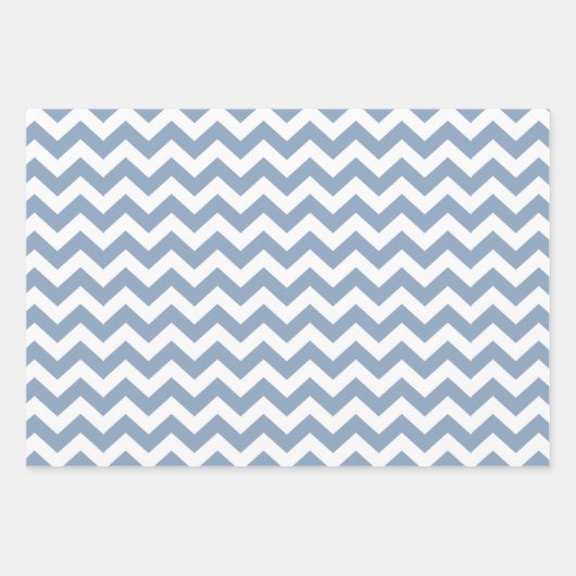 Rock Blue Safari Chevron met Pop Art Giraffe Inpakpapier Vel (Voorkant 2)