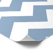 Rock Blue Safari Chevron met Pop Art Giraffe Poster (Hoek)