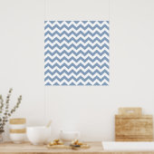 Rock Blue Safari Chevron Poster (Keuken)