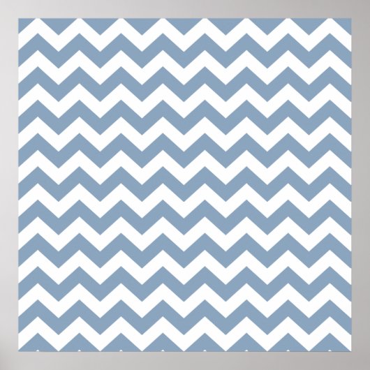 Rock Blue Safari Chevron Poster (Voorkant)