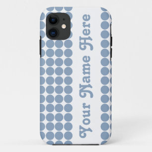 Rock Blue Safari Dot met naam iPhone 11 Hoesje