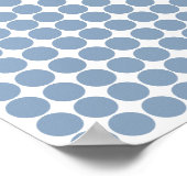 Rock Blue Safari Dot met naam Poster (Hoek)