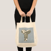 Rock Blue Safari Dot met Pop Art Elephant Tote Bag (Voorkant (product))