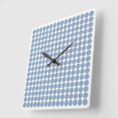 Rock Blue Safari Dot Vierkante Klok (Hoek)