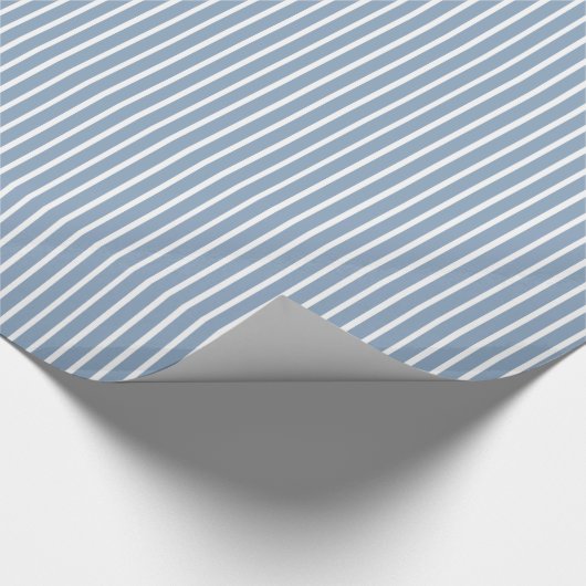 Rock Blue Safari Stripe Cadeaupapier (Hoek)