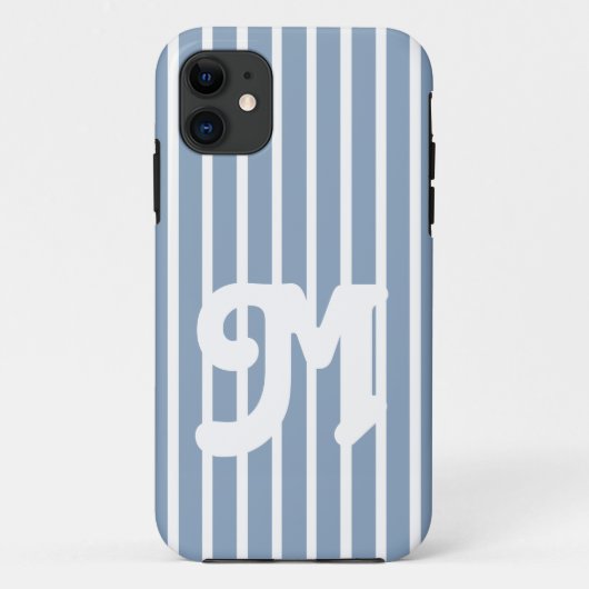 Rock Blue Safari Stripe Case-Mate iPhone Case (Achterkant)