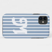 Rock Blue Safari Stripe Case-Mate iPhone Case (Achterkant (horizontaal))