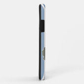 Rock Blue Safari Stripe met Leopard Case-Mate iPhone Case (Achterkant/rechts)