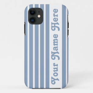 Rock Blue Safari Stripe met naam Case-Mate iPhone Case