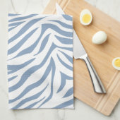 Rock Blue Safari Zebra Theedoek (Quarter Fold)