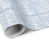 Rock Blue Safari Zebra Tiled Cadeaupapier (Rol Hoek)