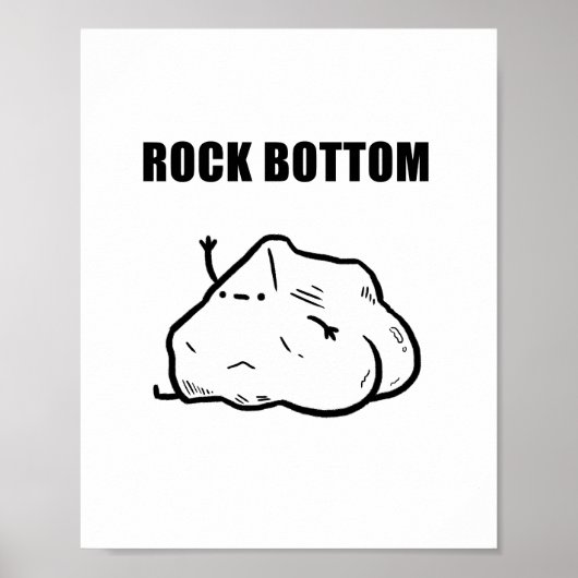 Rock Bottom Funny Geology Pun Poster (Voorkant)