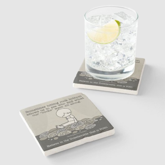 Rock Bottom Stenen Onderzetter (Zijkant)