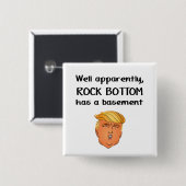 Rock Bottom Vierkante Button 5,1 Cm (Voorkant /achterkant)