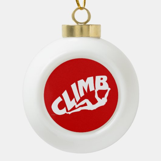 Rock Bouldering Keramische Bal Ornament (Voorkant)