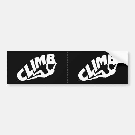 Rock Bouldering, klimmen Bumpersticker (Voorkant)
