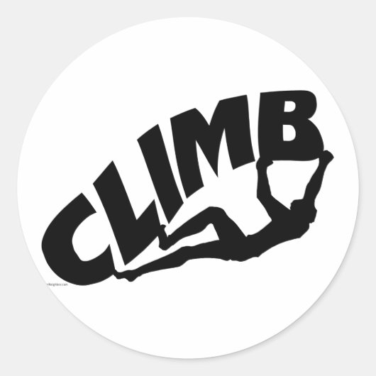 Rock Bouldering Ronde Sticker (Voorkant)