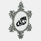 Rock Bouldering Tin Sneeuwvlok Ornament (Links)