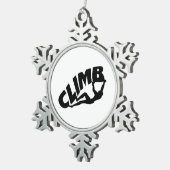 Rock Bouldering Tin Sneeuwvlok Ornament (Rechts)