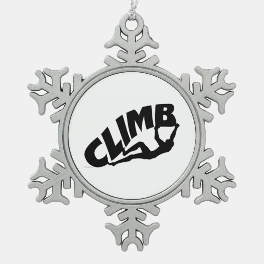 Rock Bouldering Tin Sneeuwvlok Ornament (Voorkant)