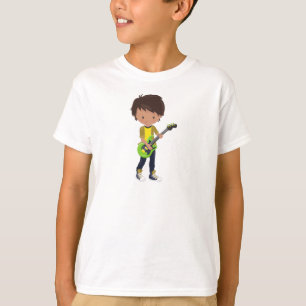 Rock Boy, Latino Boy, Guitar Player, Band, Muziek T-shirt