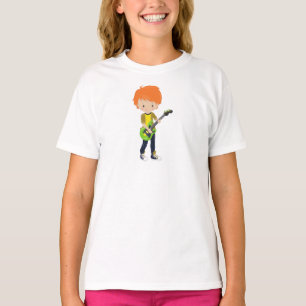 Rock Boy, Oranje haar, band, muziek, gitaarspeler T-shirt
