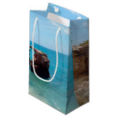 Rock Bridge in Beach, Puerto Rico, Cabo Rojo Klein Cadeauzakje (Voorkant Gekanteld)