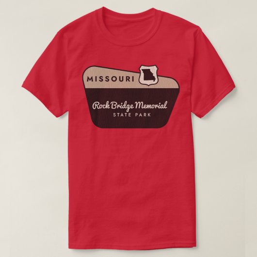 Rock Bridge Memorial State Park Missouri Welkom S T-shirt (Design voorkant)