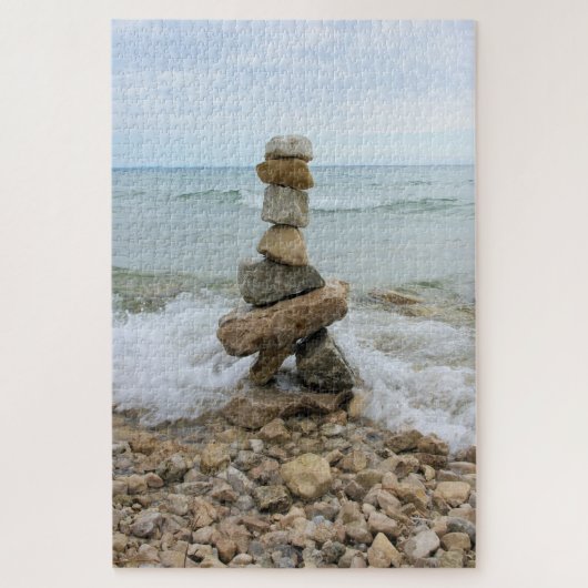 Rock Cairn aan het meer - 20x30 - 1014 stuks. Legpuzzel (Verticaal)