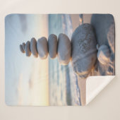 Rock Cairn Ocean Sherpa Deken (Voorkant (horizontaal))