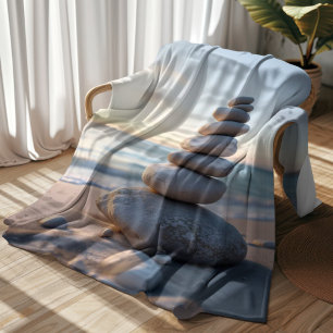 Rock Cairn Ocean Sherpa Deken