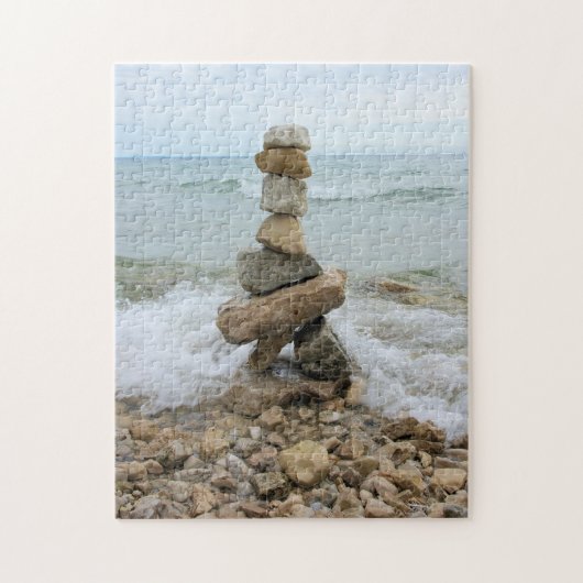 Rock Cairn (Pillar) Mackinac Island, Michigan Legpuzzel (Verticaal)