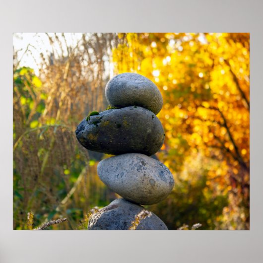 Rock Cairn Zen Wall Poster (Voorkant)