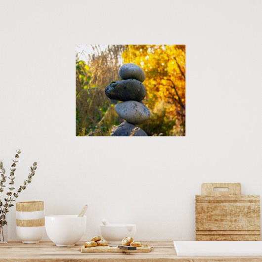 Rock Cairn Zen Wall Poster (Keuken)