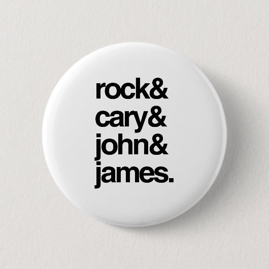 Rock Cary John en James Ronde Button 5,7 Cm (Voorkant)