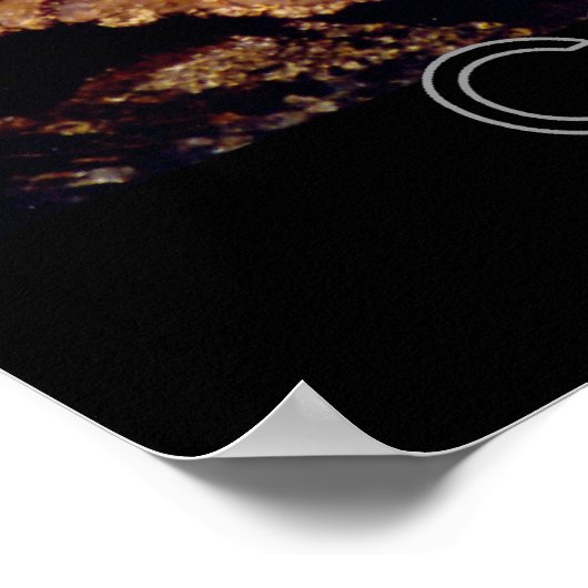 Rock Cascade (merkversie) Poster (Hoek)