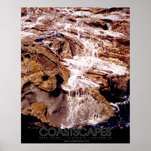Rock Cascade (merkversie) Poster (Voorkant)